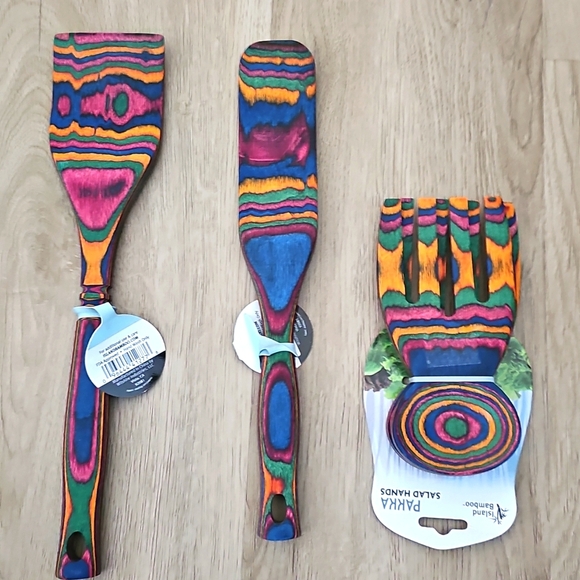 NWT Island Bamboo PAKKA WOOD Bundle 3 pc durable serving set - Picture 1 of 10